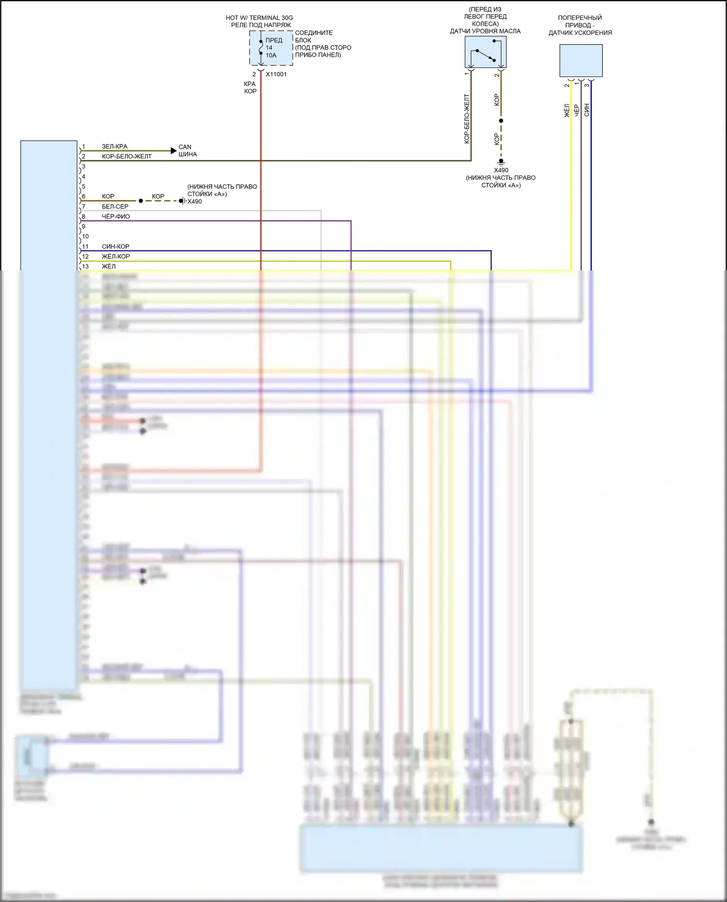 X5 M BMW E70 рестайлинг (2010-2013): Электросхема подвески динамического привода 