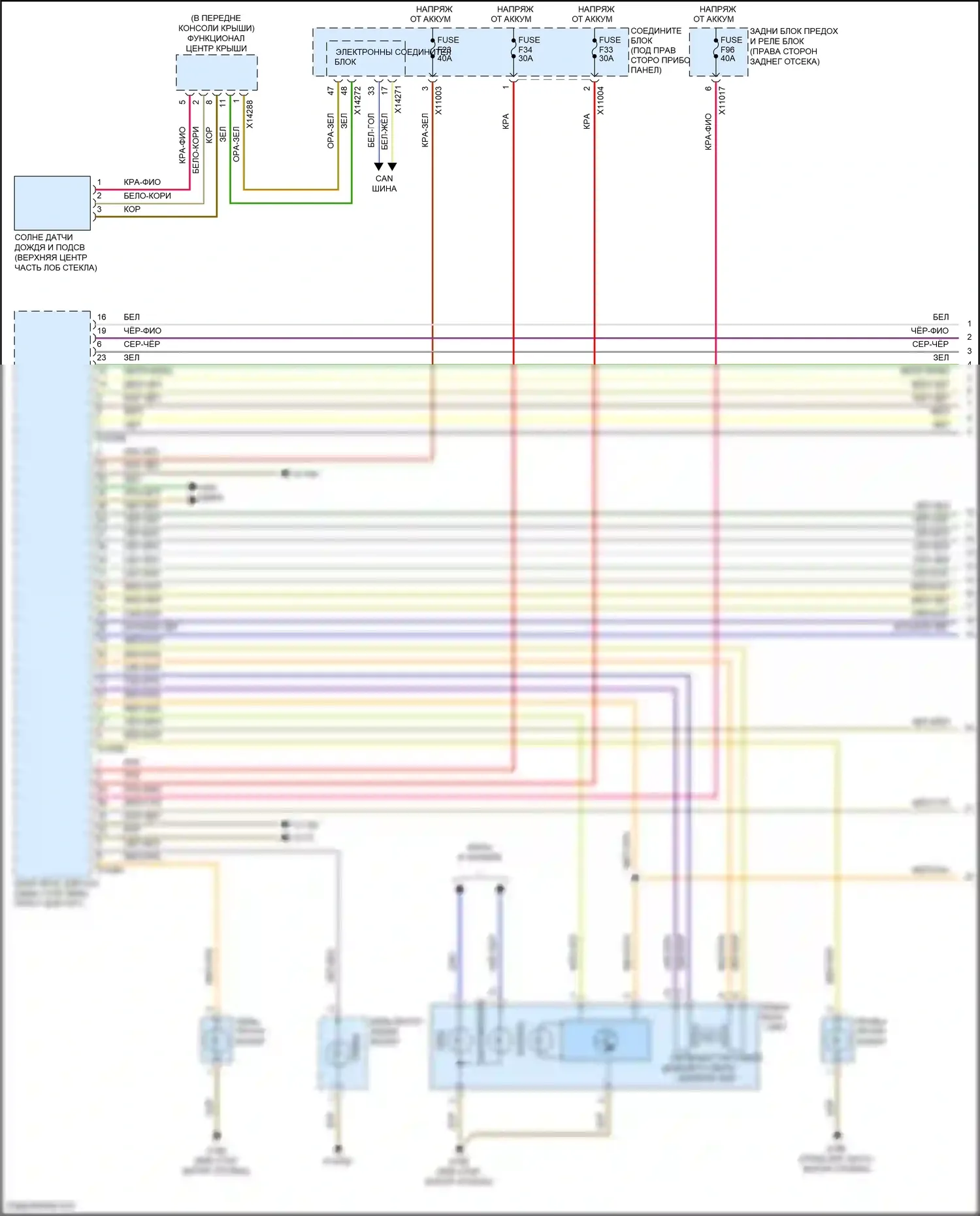 X5 M BMW E70 рестайлинг (2010-2013): Электросхема фар, с ксеноновыми лампами (1 из 2) 