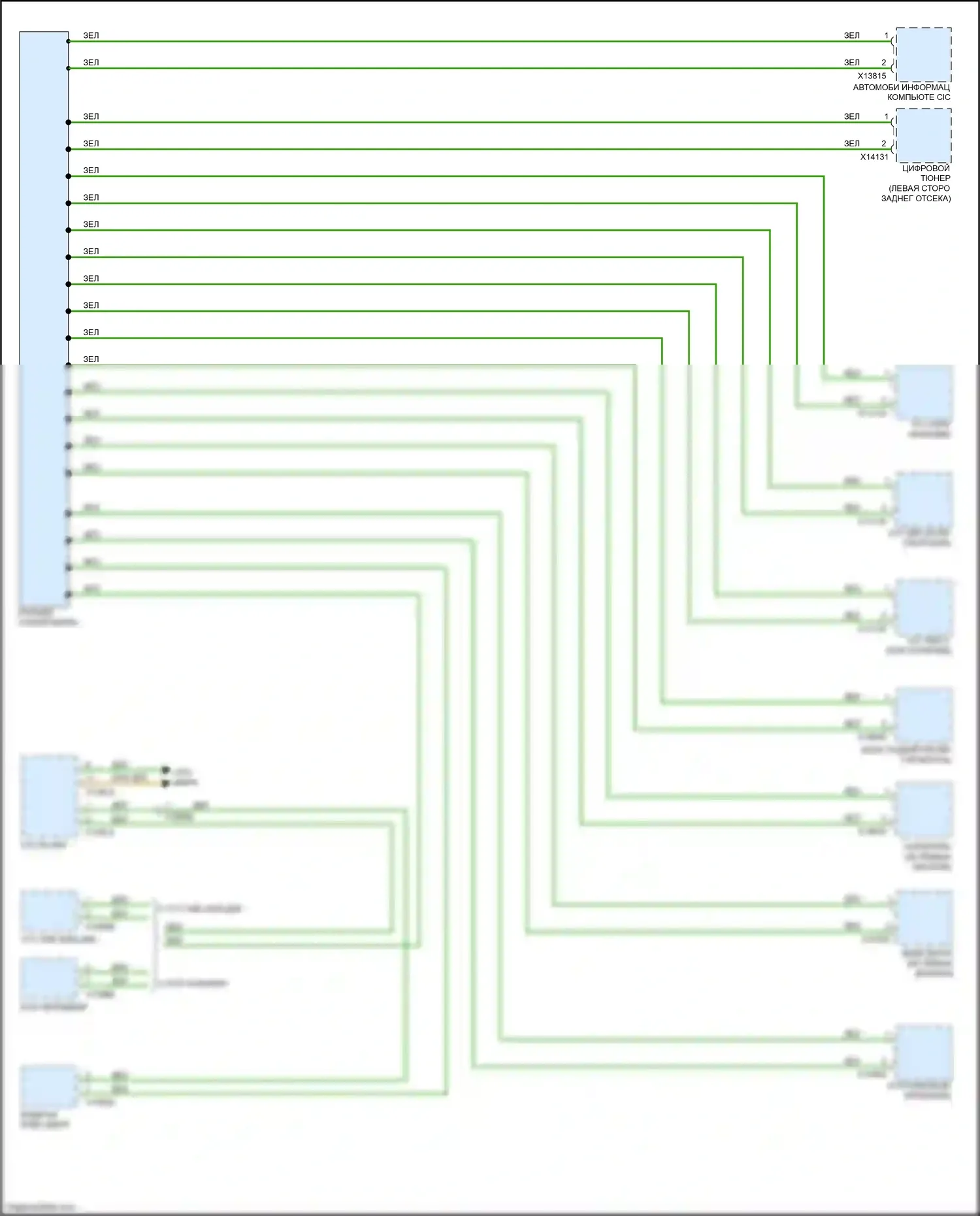 X5 M BMW E70 рестайлинг (2010-2013): Большинство электросхем подключения шины данных 