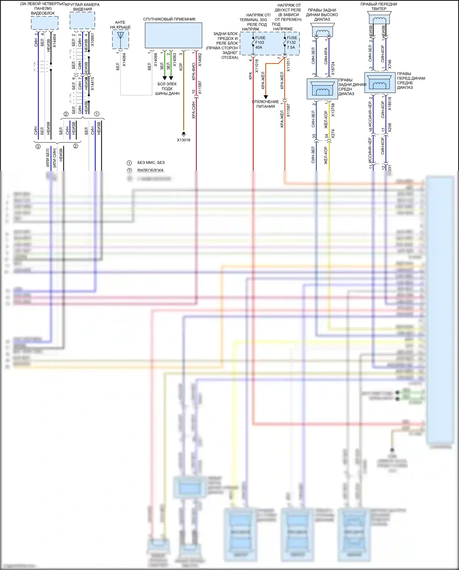 X5 M BMW E70 рестайлинг (2010-2013): Top hifi электросхема магнитолы (3 из 3) 