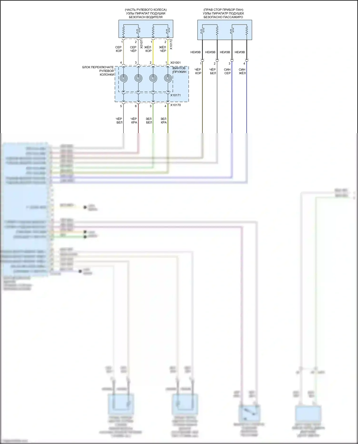X5 M BMW E70 рестайлинг (2010-2013): Электросхема подушек безопасности (1 из 3) 