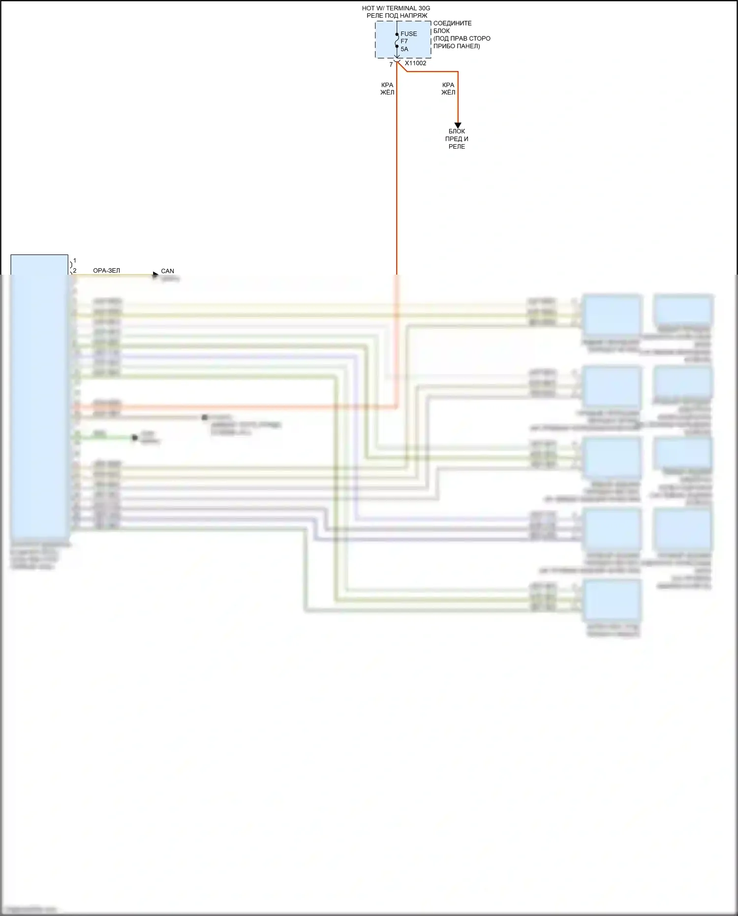 X5 M BMW E70 рестайлинг (2010-2013): Электросхема помощников водителя 