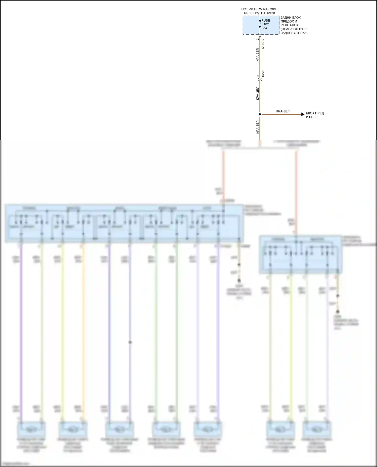 X5 M BMW E70 рестайлинг (2010-2013): Электросхема сидений 