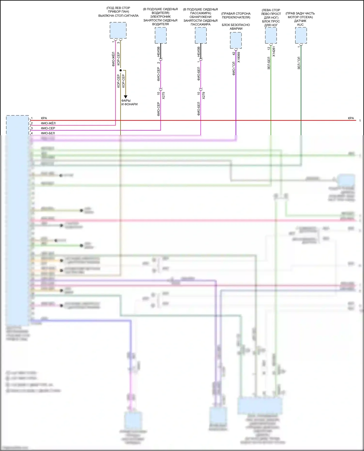 X5 M BMW E70 рестайлинг (2010-2013): Электросхема системы бесключевого доступа (1 из 3) 