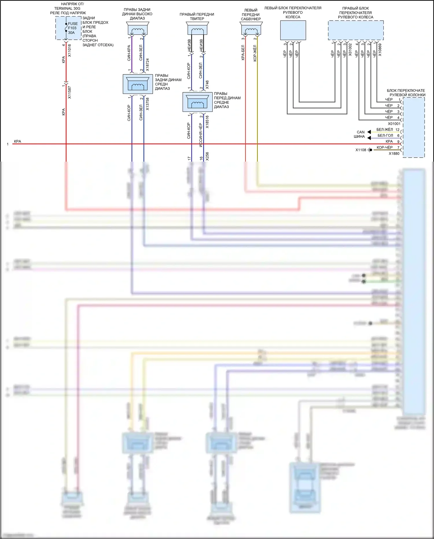 X5 M BMW E70 рестайлинг (2010-2013): Электросхема навигации, hifi магнитолы без активного звукового оформления (3 из 3) 