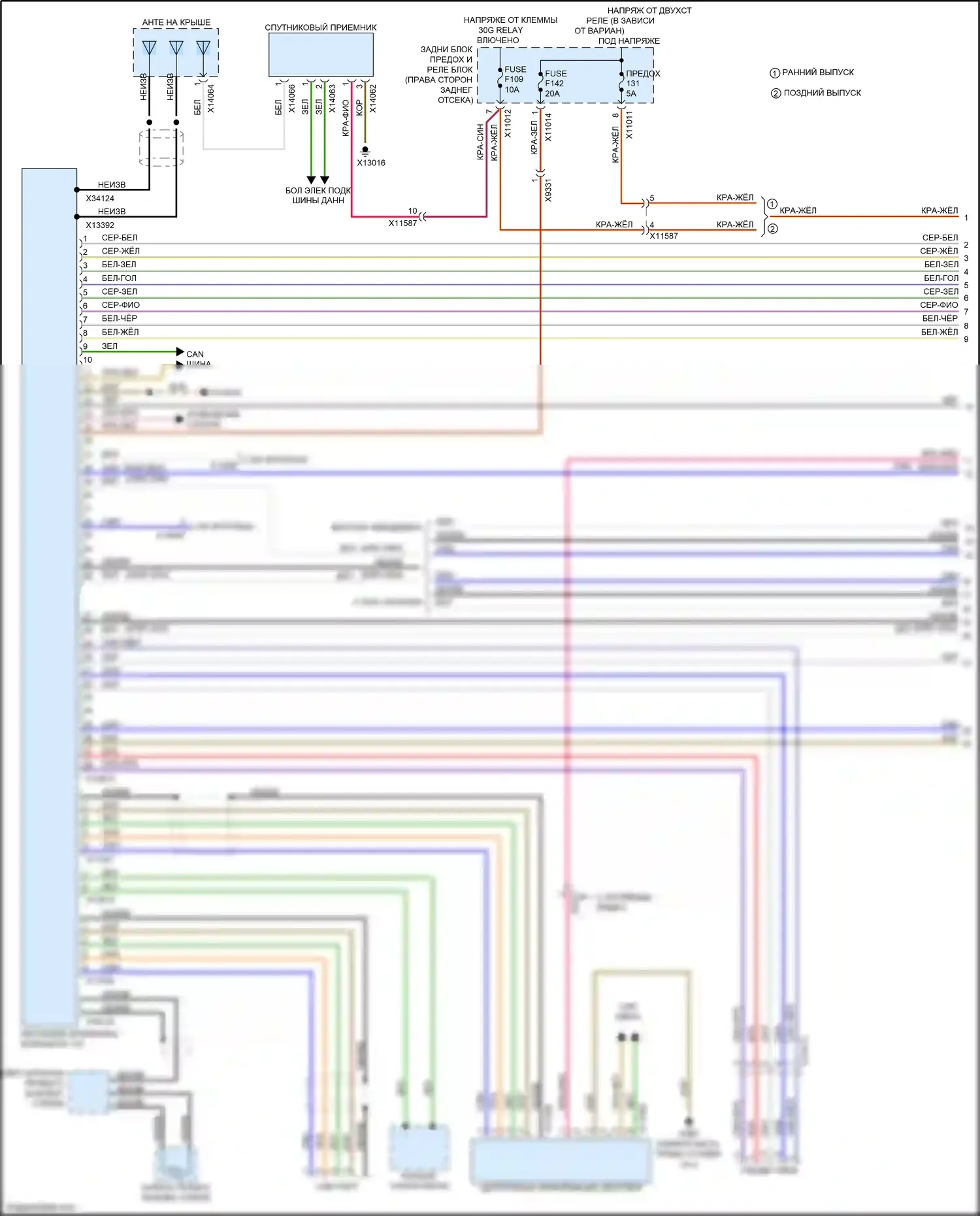 X5 M BMW E70 рестайлинг (2010-2013): Электросхема навигации, hifi магнитолы с активным звуковым оформлением (1 из 4) 