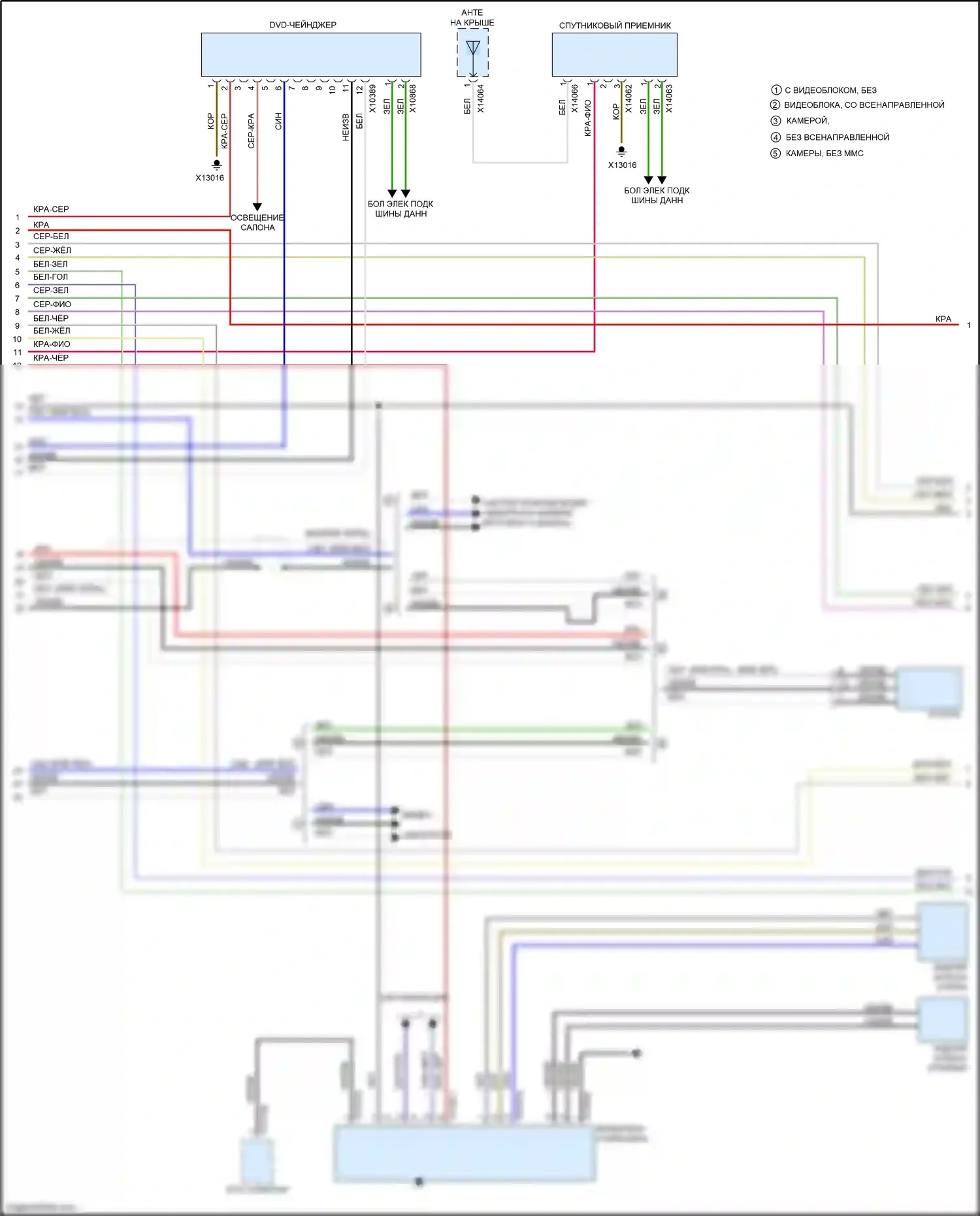 X5 M BMW E70 рестайлинг (2010-2013): Электросхема навигации, с магнитолой cic и hifi (2 из 3) 