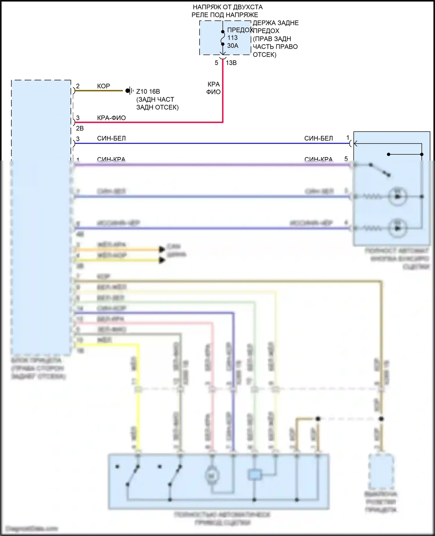 X5 M BMW F85 (2014-2018): Электросхема активных управление кузовом и подвеской 
