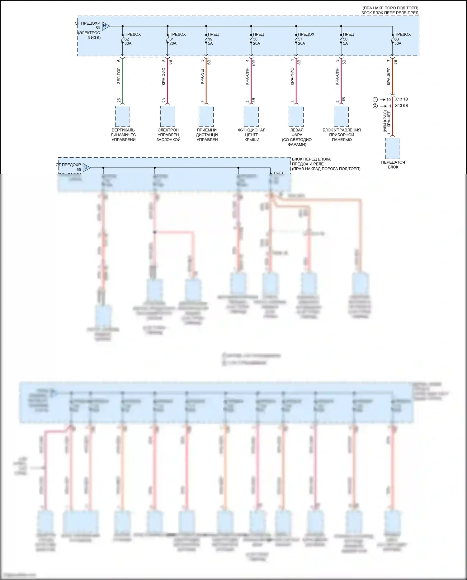 X5 M BMW F85 (2014-2018): Электросхема блока предохранителей реле (6 из 6) 