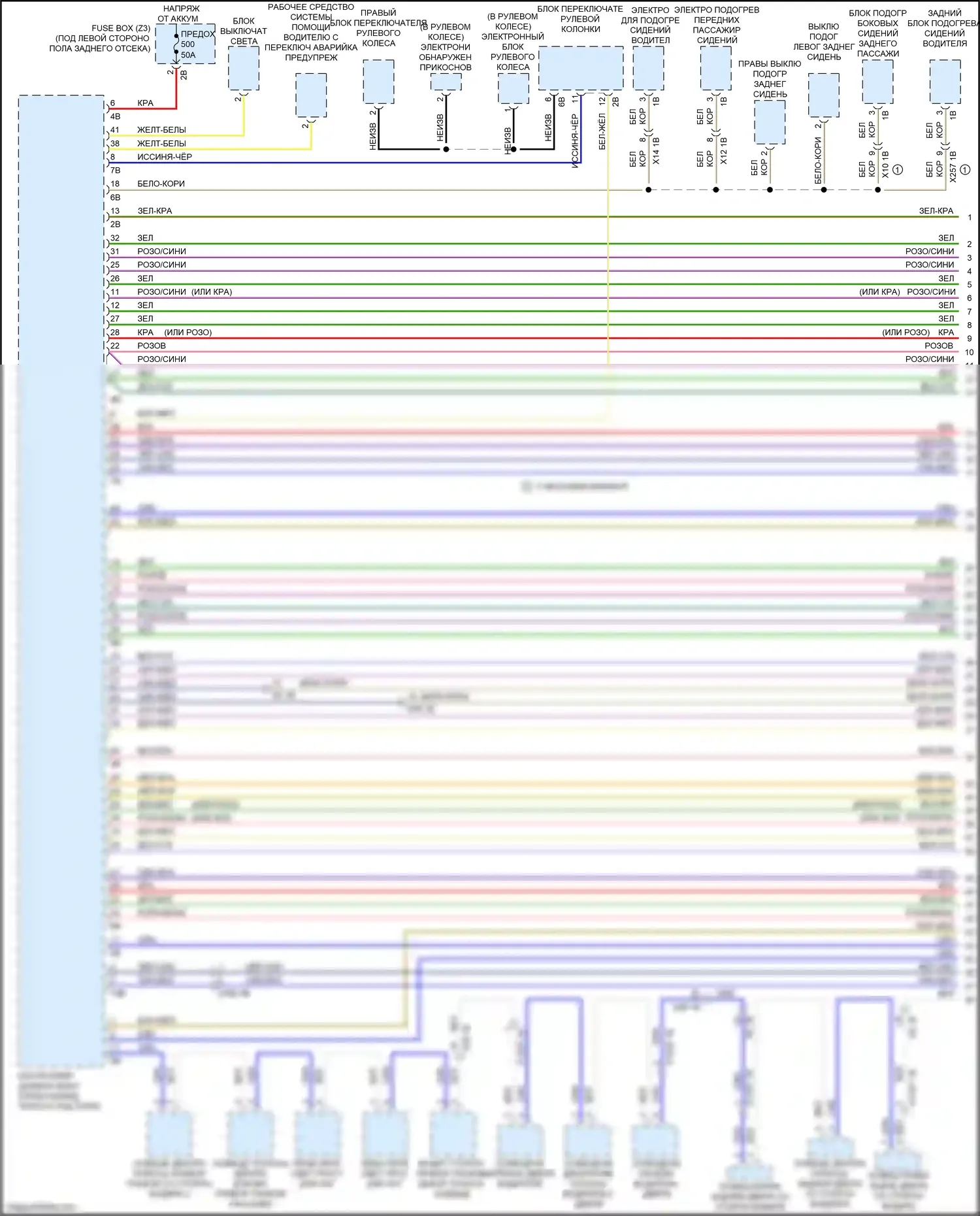 X5 M BMW F85 (2014-2018): Электросхема шины высокого/низкого уровня (1 из 9) 