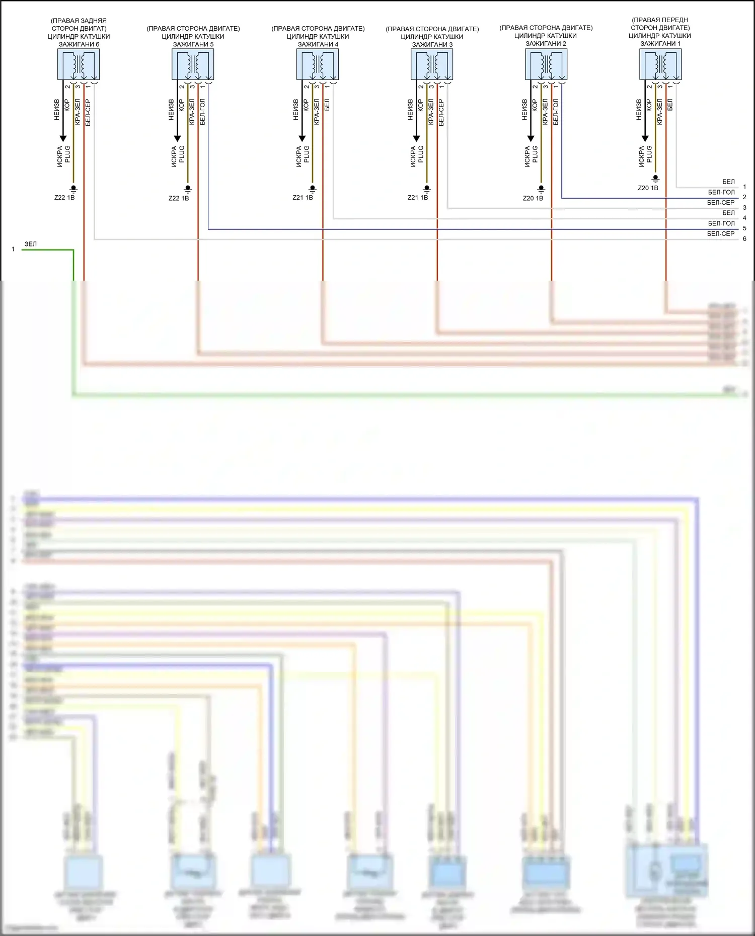 X5 M BMW F85 (2014-2018): Электросхема двигателя 3,0л турбо (4 из 5) 