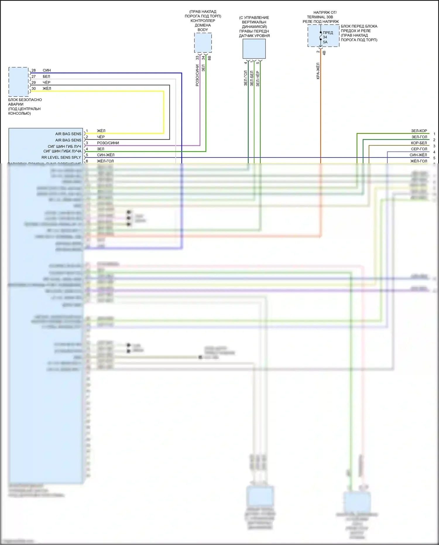 X5 M BMW F85 (2014-2018): Электросхема пневмоподвески (1 из 2) 
