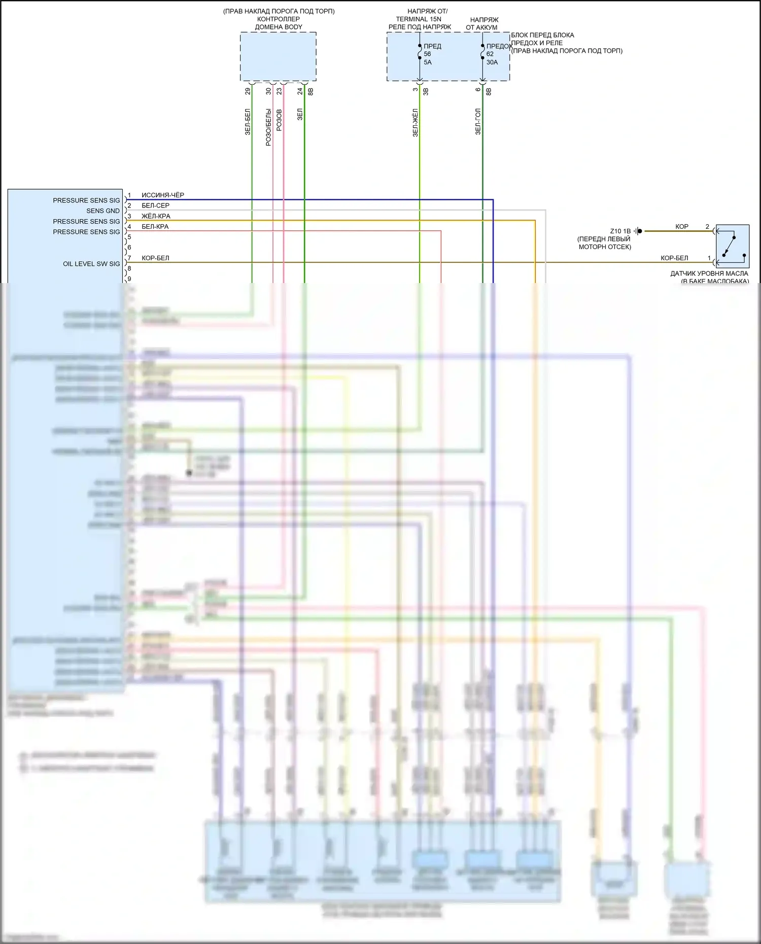 X5 M BMW F85 (2014-2018): Электросхема подвески динамического привода 