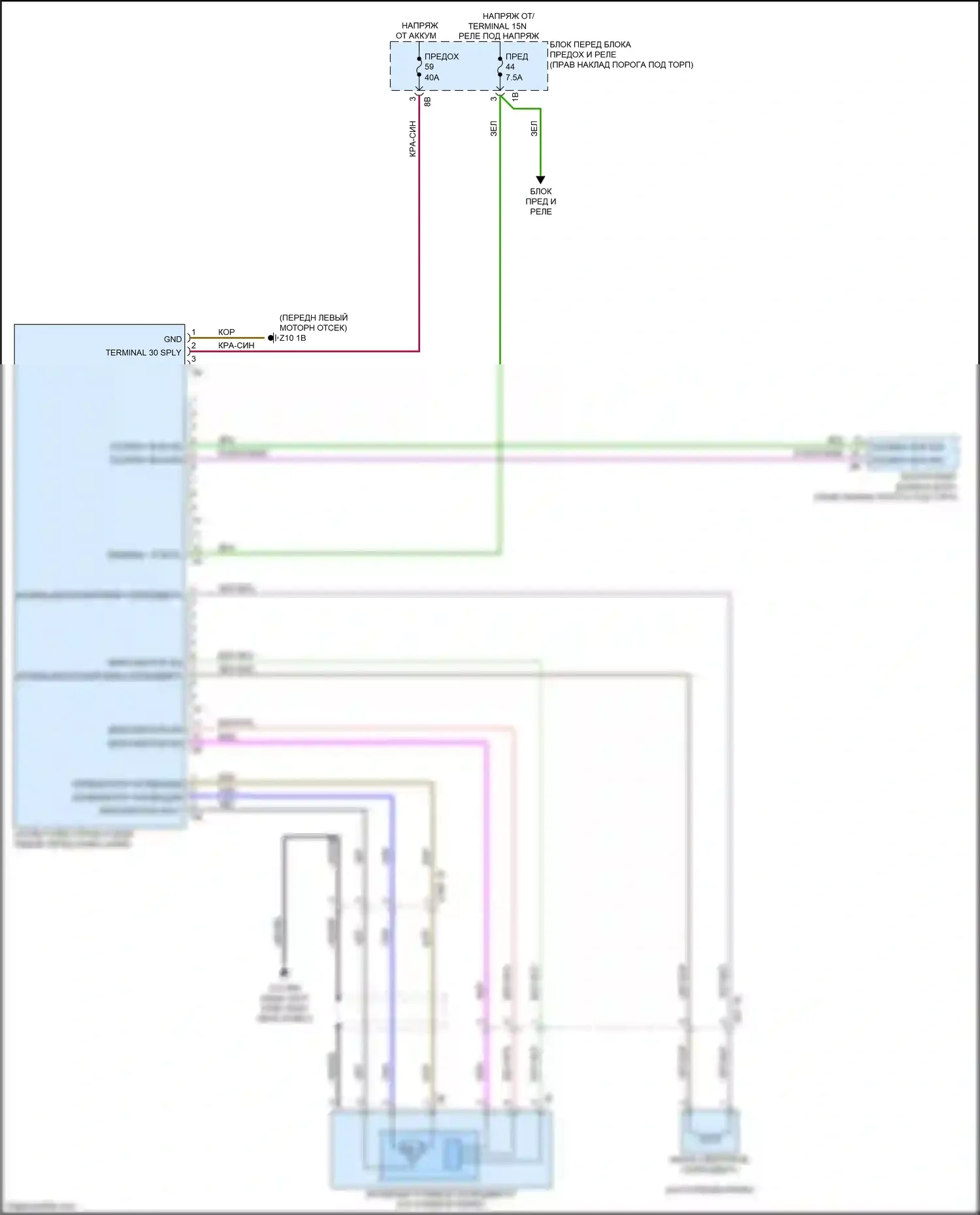 X5 M BMW F85 (2014-2018): Электросхема активного усилителя руля 