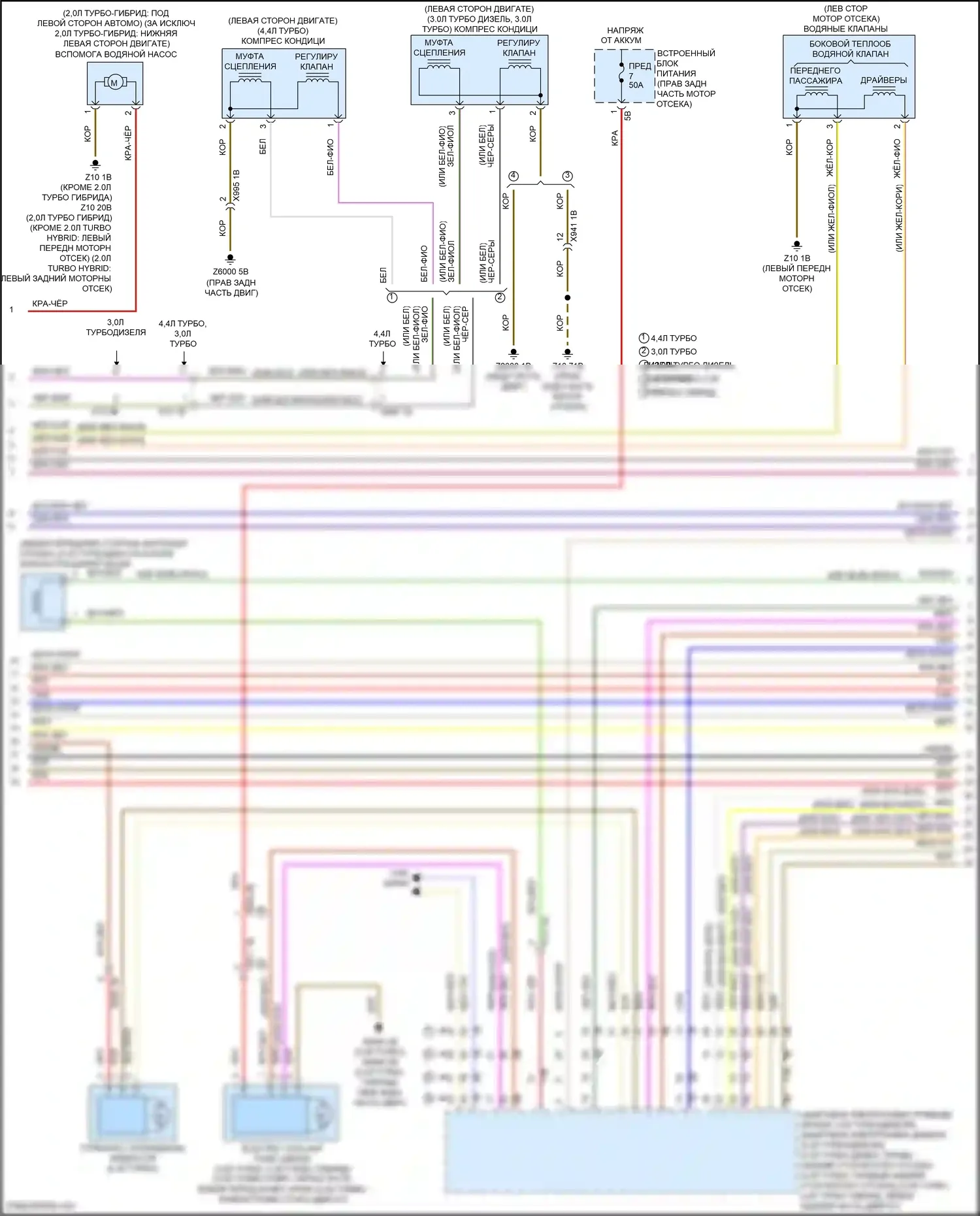 X5 M BMW F85 (2014-2018): Электросхема климат контроля (2 из 4) 