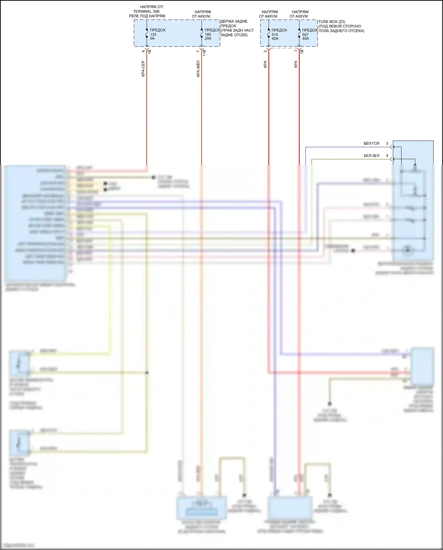 X5 M BMW F85 (2014-2018): Электросхема заднего отопителя и кондиционера 