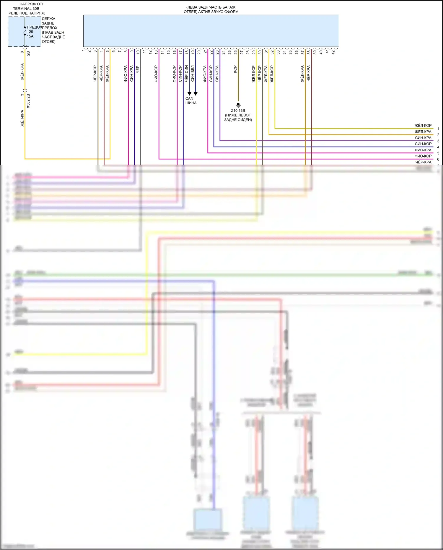 X5 M BMW F85 (2014-2018): Базовая магнитола электросхема с активным звуковым оформлением (2 из 4) 