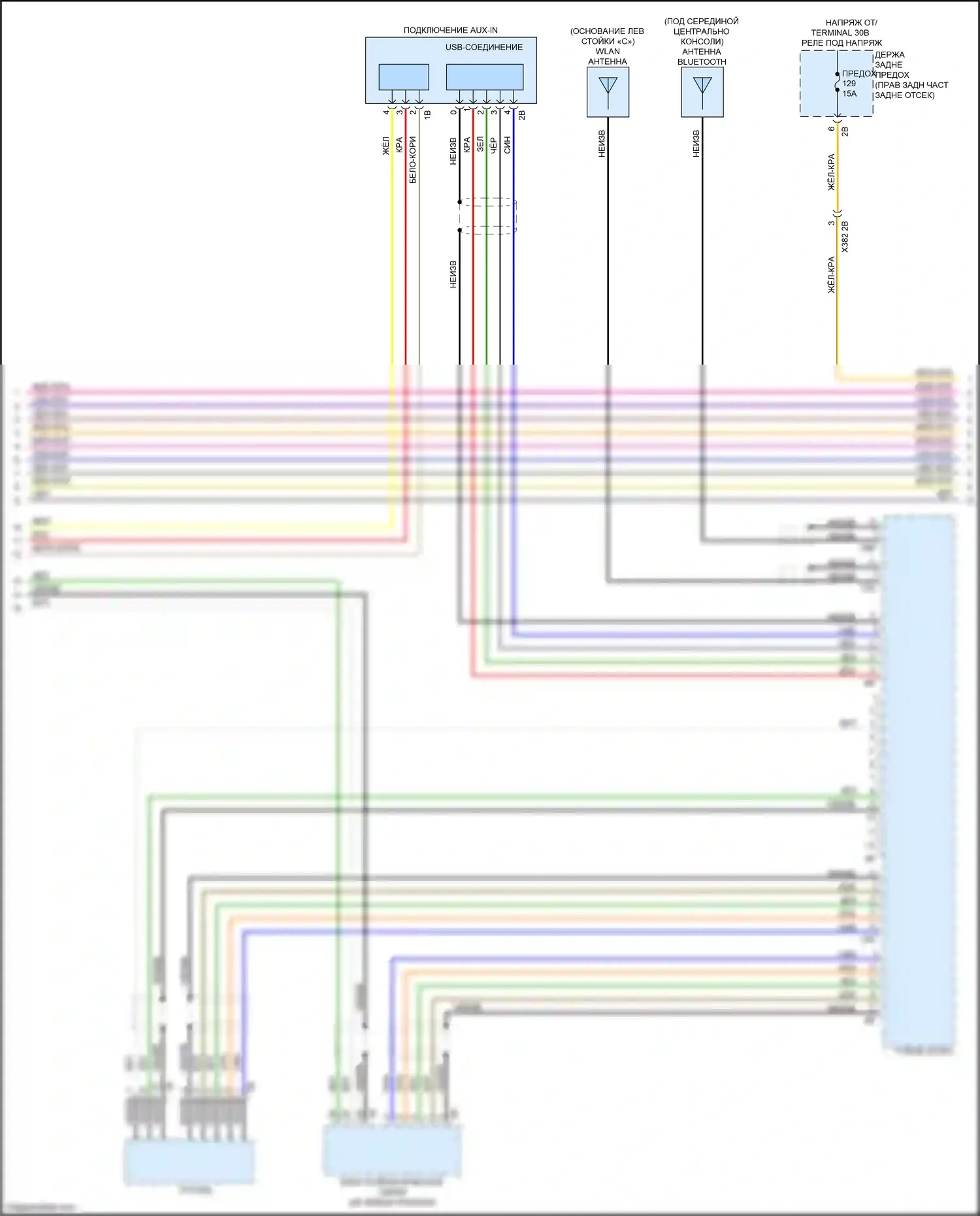 X5 M BMW F85 (2014-2018): Hifi электросхема магнитолы, с активным звуковым оформлением (3 из 4) 