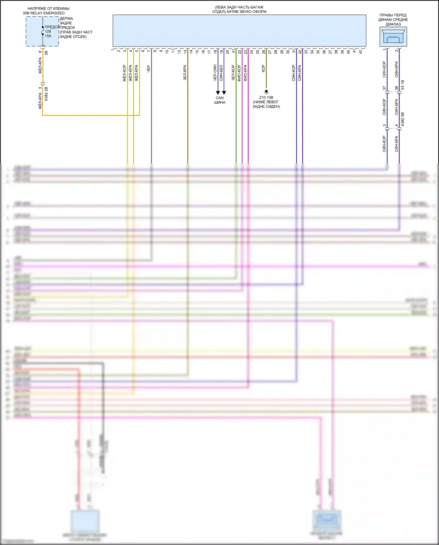 X5 M BMW F85 (2014-2018): Топовая электросхема магнитолы hifi, премиум с активным звуковым оформлением (2 из 3) 