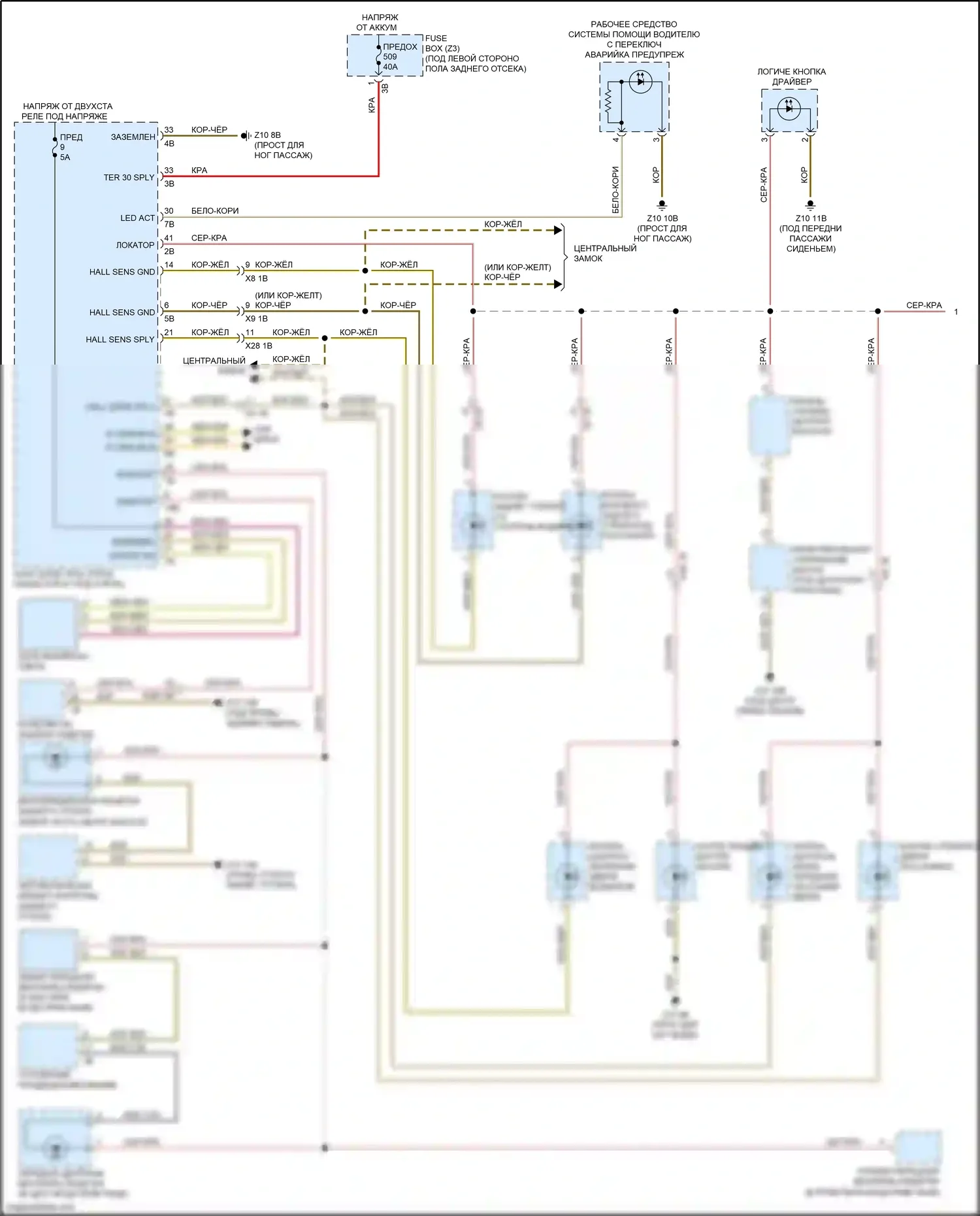 X5 M BMW F85 (2014-2018): Электросхема подсветки приборной панели (1 из 2) 