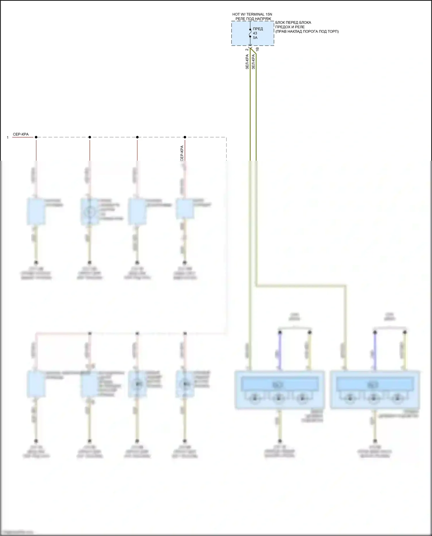 X5 M BMW F85 (2014-2018): Электросхема подсветки приборной панели (2 из 2) 