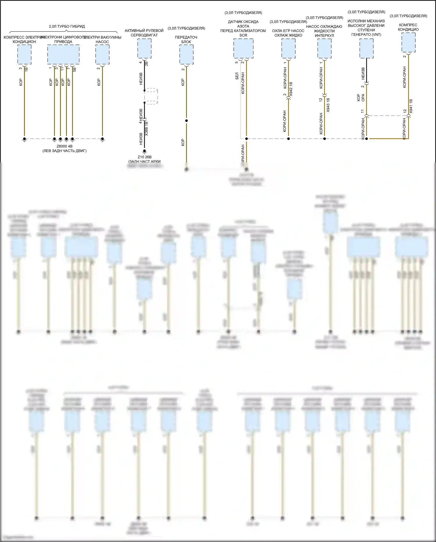 X5 M BMW F85 (2014-2018): Электросхема разводки массы (6 из 6) 