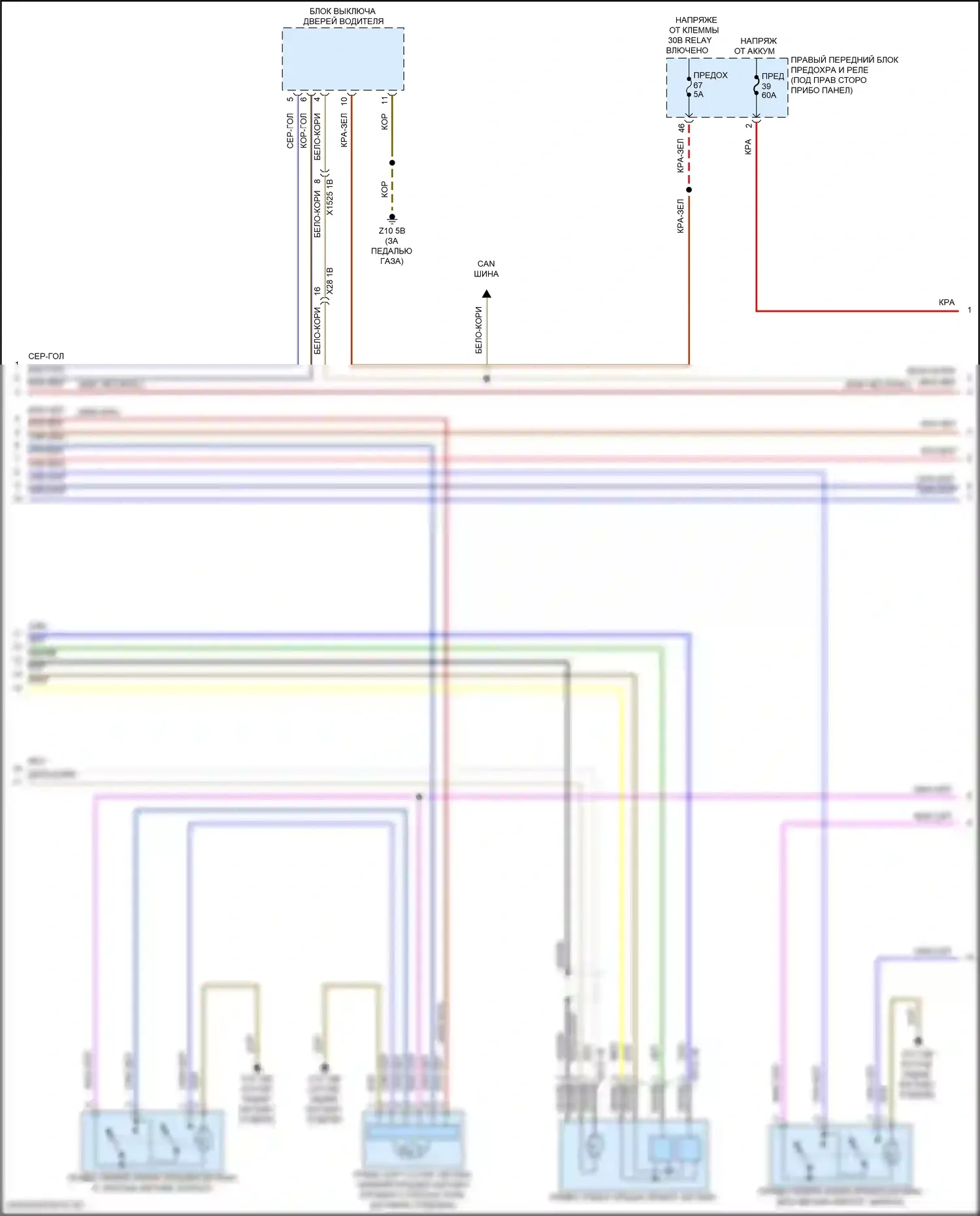 X5 M BMW F95 рестайлинг (2023-2024): Электросхема открытия багажника и лючка топливного бака (2 из 3) 