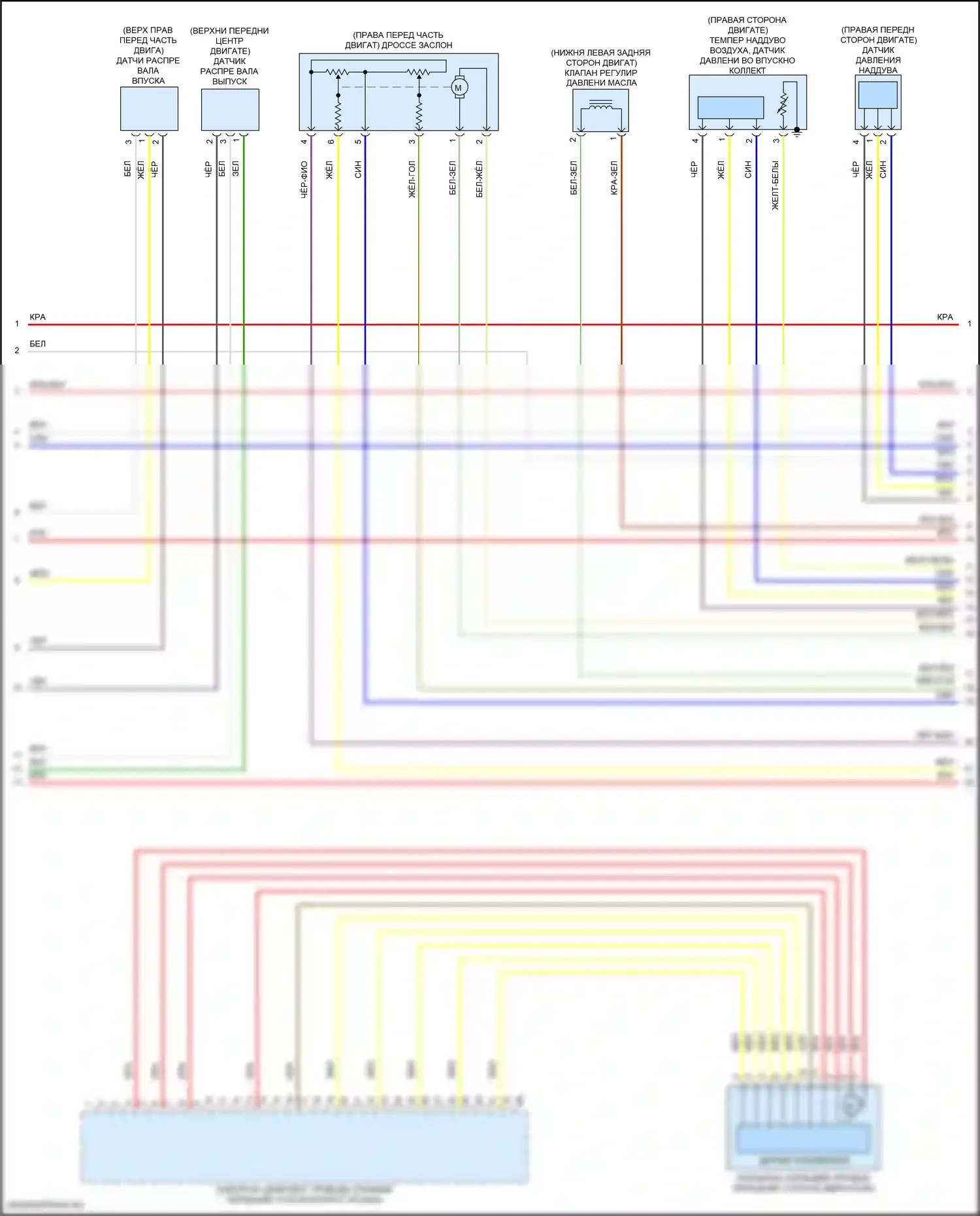 X5 M BMW F95 рестайлинг (2023-2024): Электросхема двигателя 4,4л турбогибрида (2 из 11) 