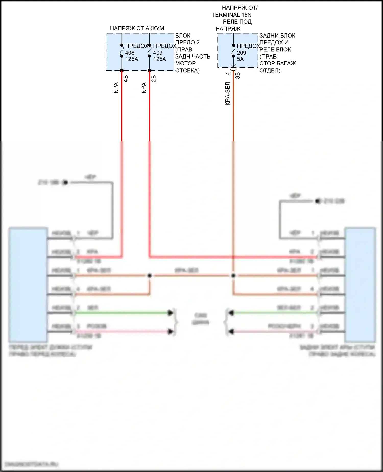 X5 M BMW F95 рестайлинг (2023-2024): Электросхема электропроводки активной стабилизации крена 