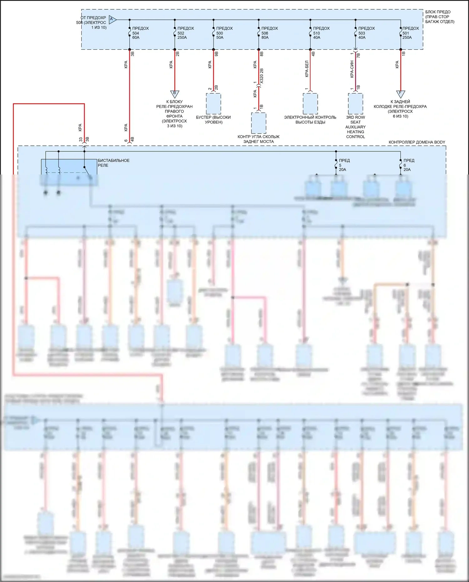 X5 M BMW F95 (2019-2023): Электросхема блока предохранителей реле (2 из 10) 