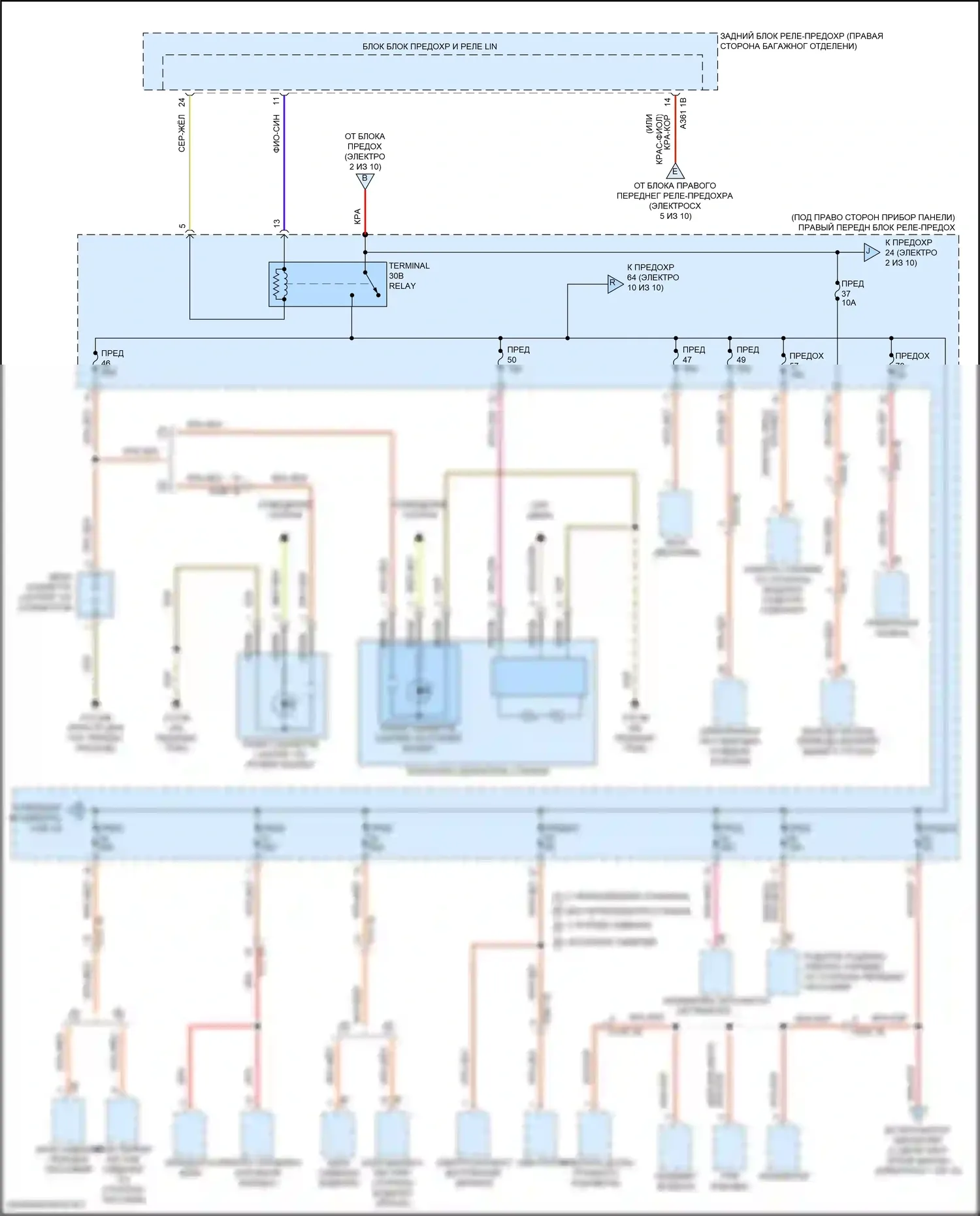 X5 M BMW F95 (2019-2023): Электросхема блока предохранителей реле (3 из 10) 
