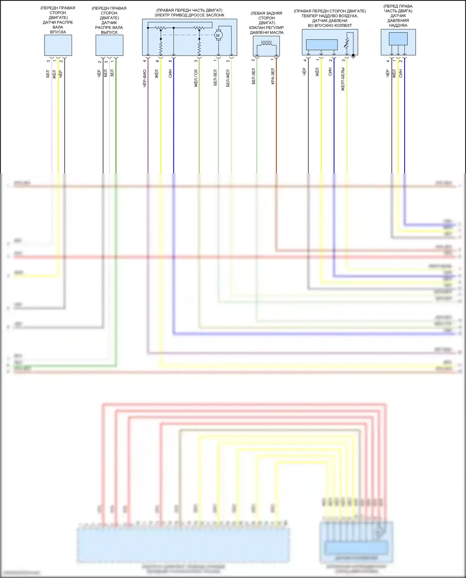 X5 M BMW F95 (2019-2023): Электросхема двигателя 4,4л турбо (2 из 11) 