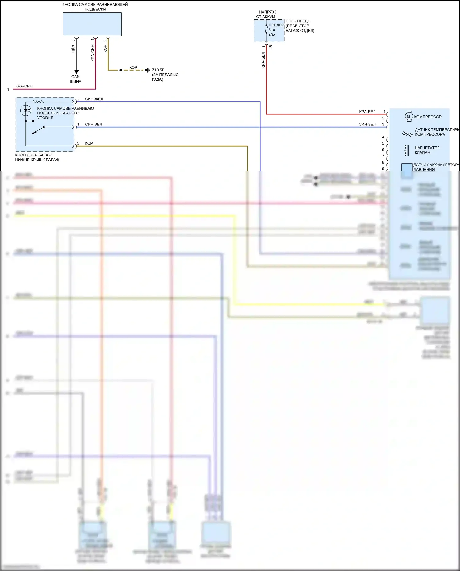 X5 M BMW F95 (2019-2023): Электросхема подвески динамического привода (2 из 2) 