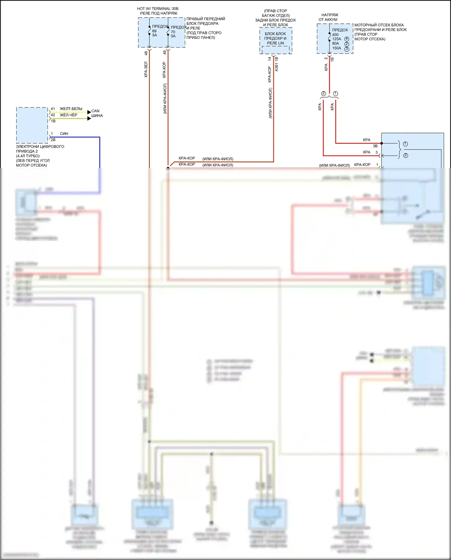 X5 M BMW F95 (2019-2023): Электросхема климат контроля, без заднего автоматического климат-контроля (6 из 7) 