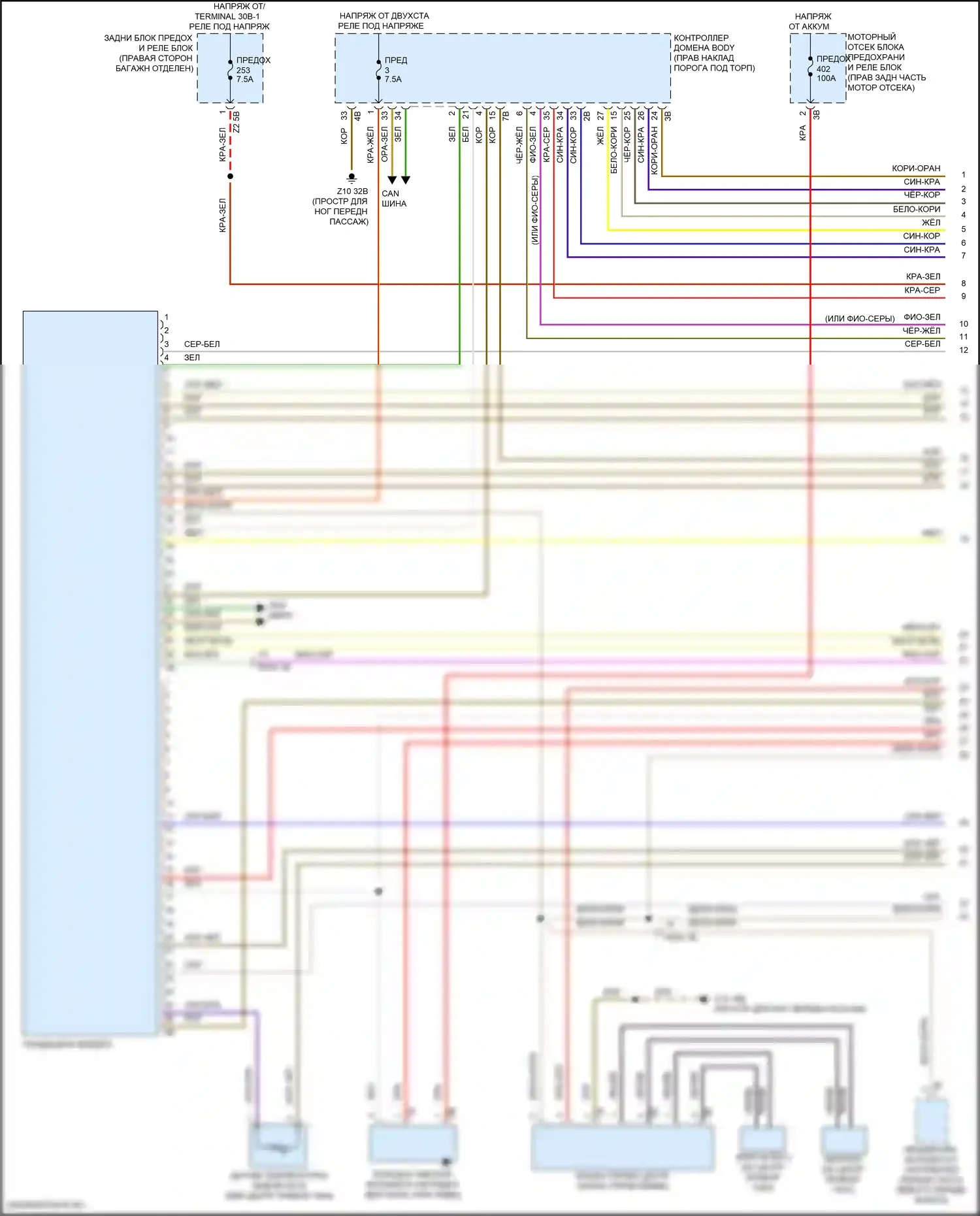 X5 M BMW F95 (2019-2023): Электросхема климат контроля, с задним автоматическим климат-контролем (1 из 7) 