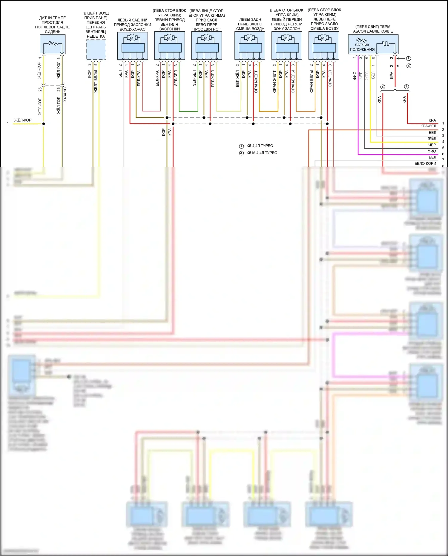 X5 M BMW F95 (2019-2023): Электросхема климат контроля, с задним автоматическим климат-контролем (4 из 7) 