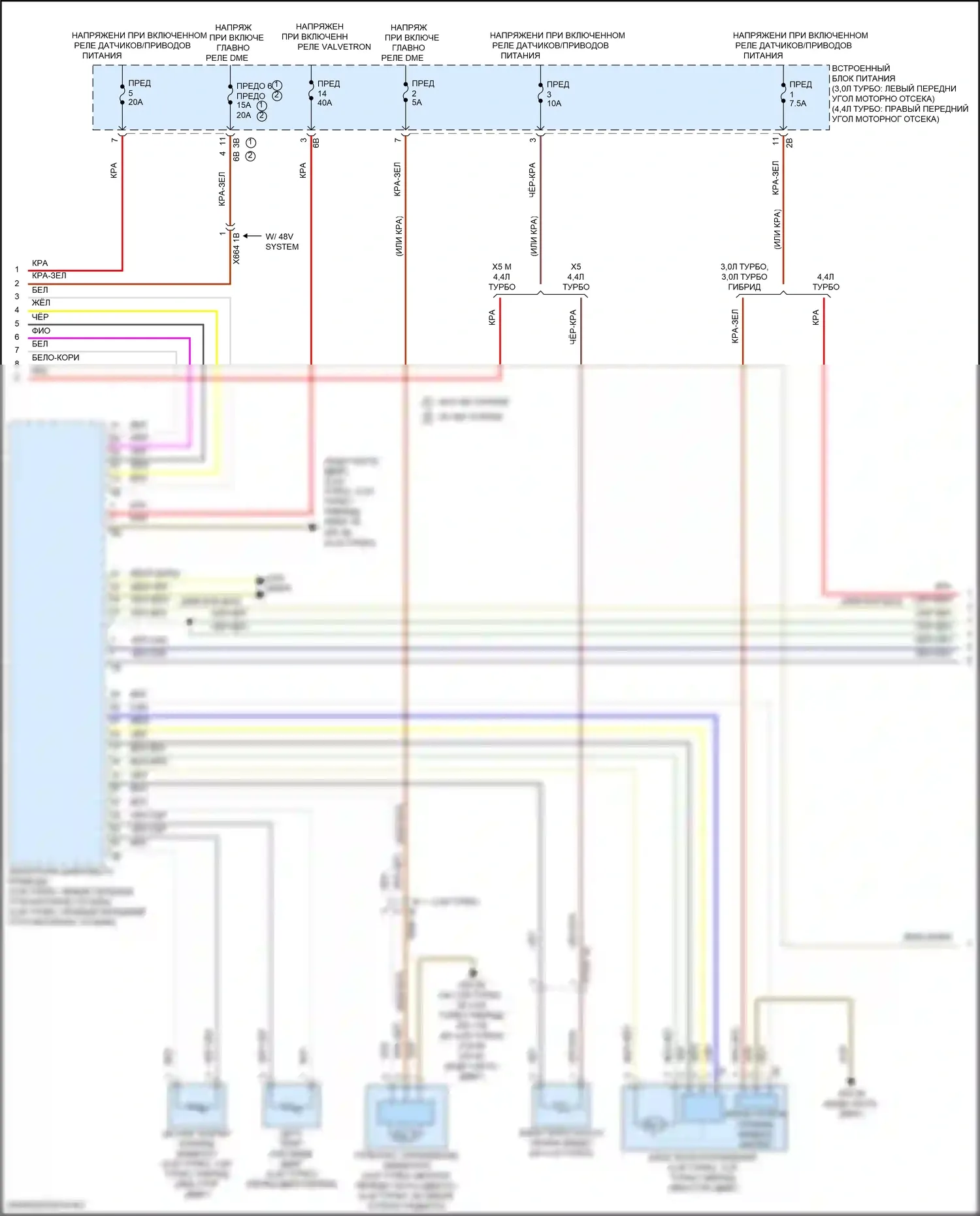 X5 M BMW F95 (2019-2023): Электросхема климат контроля, с задним автоматическим климат-контролем (5 из 7) 