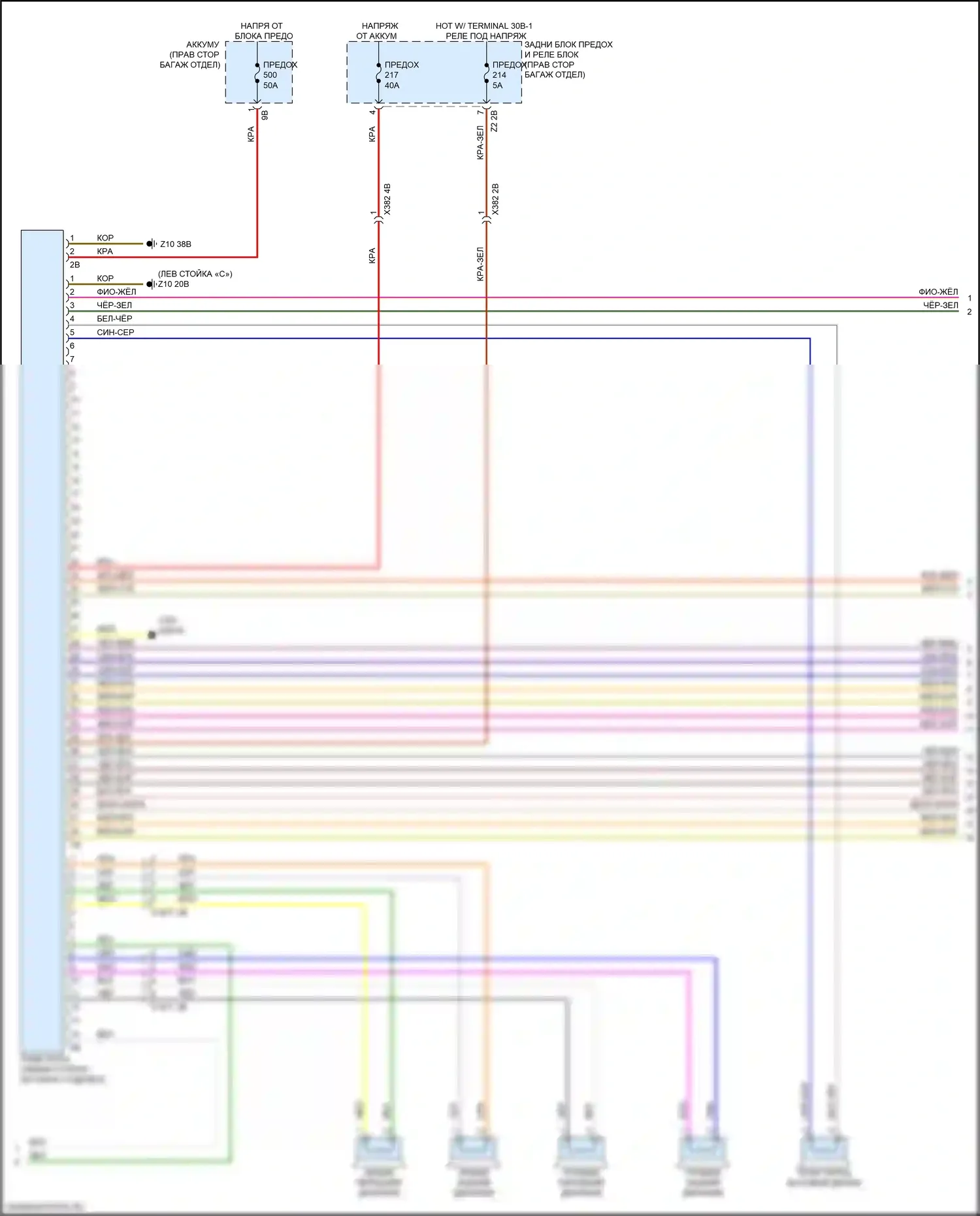 X5 M BMW F95 (2019-2023): Электросхема аудиоблока приемника, высокий уровень (5 из 6) 