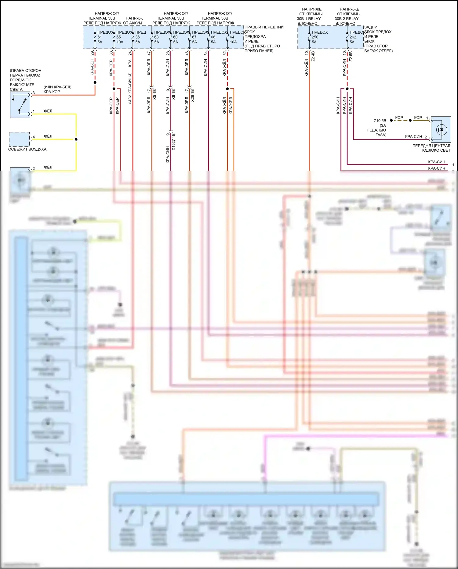 X5 M BMW F95 (2019-2023): Электросхема освещения салона (1 из 6) 