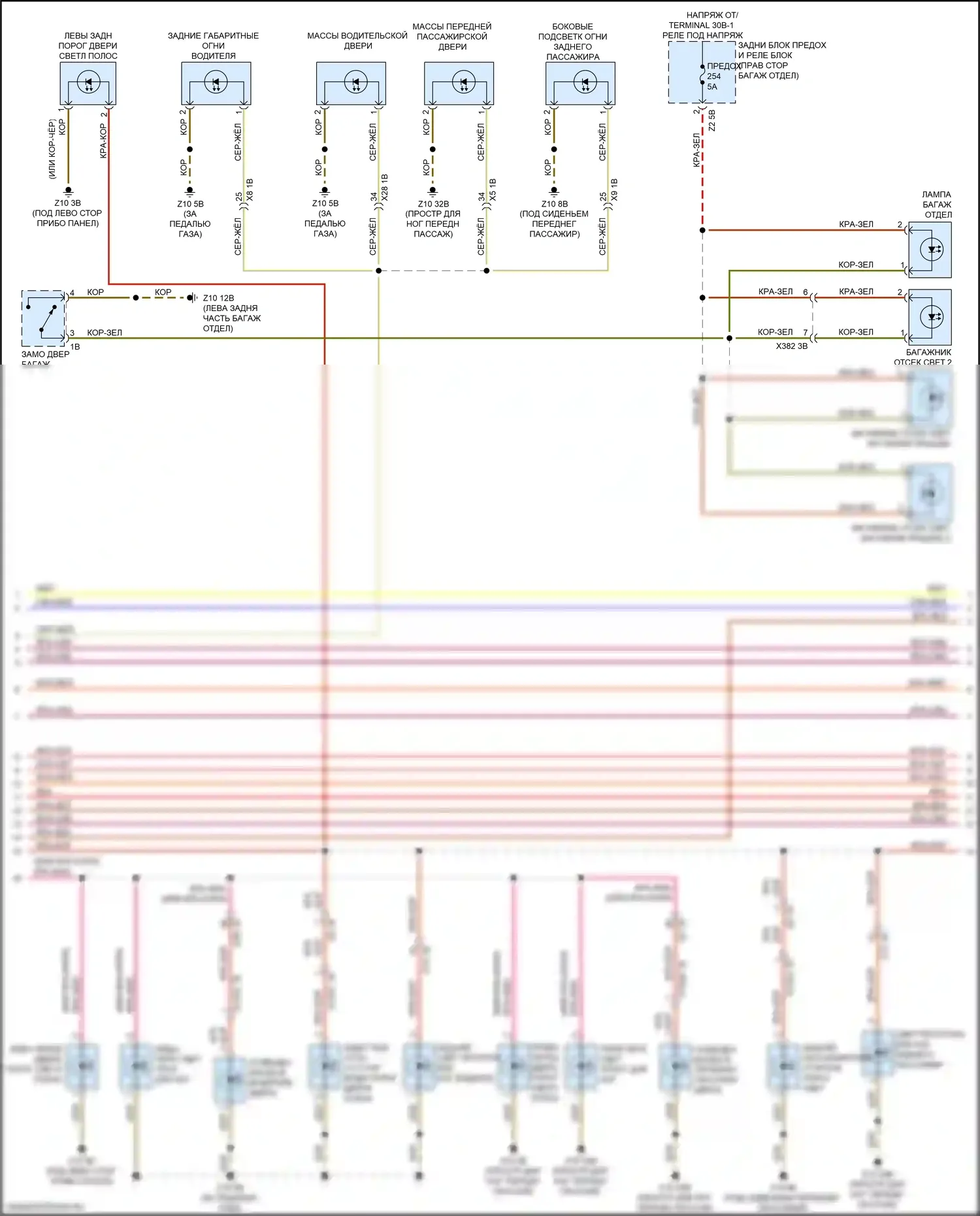 X5 M BMW F95 (2019-2023): Электросхема освещения салона (3 из 6) 