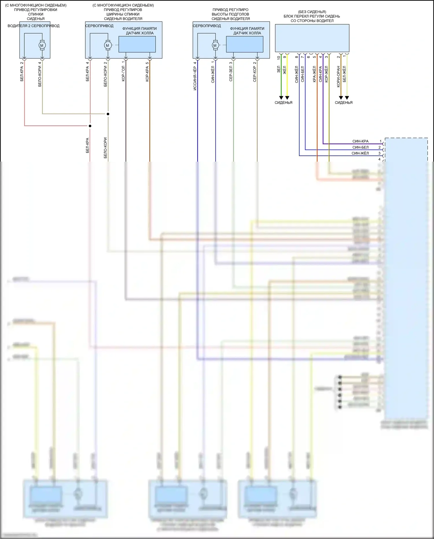 X5 M BMW F95 (2019-2023): Электросхема сиденья памяти водителя (2 из 2) 