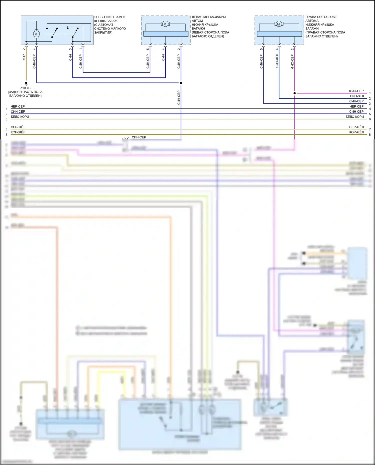 X5 M BMW F95 (2019-2023): Электросхема сигнализации и центрального запирания (4 из 5) 