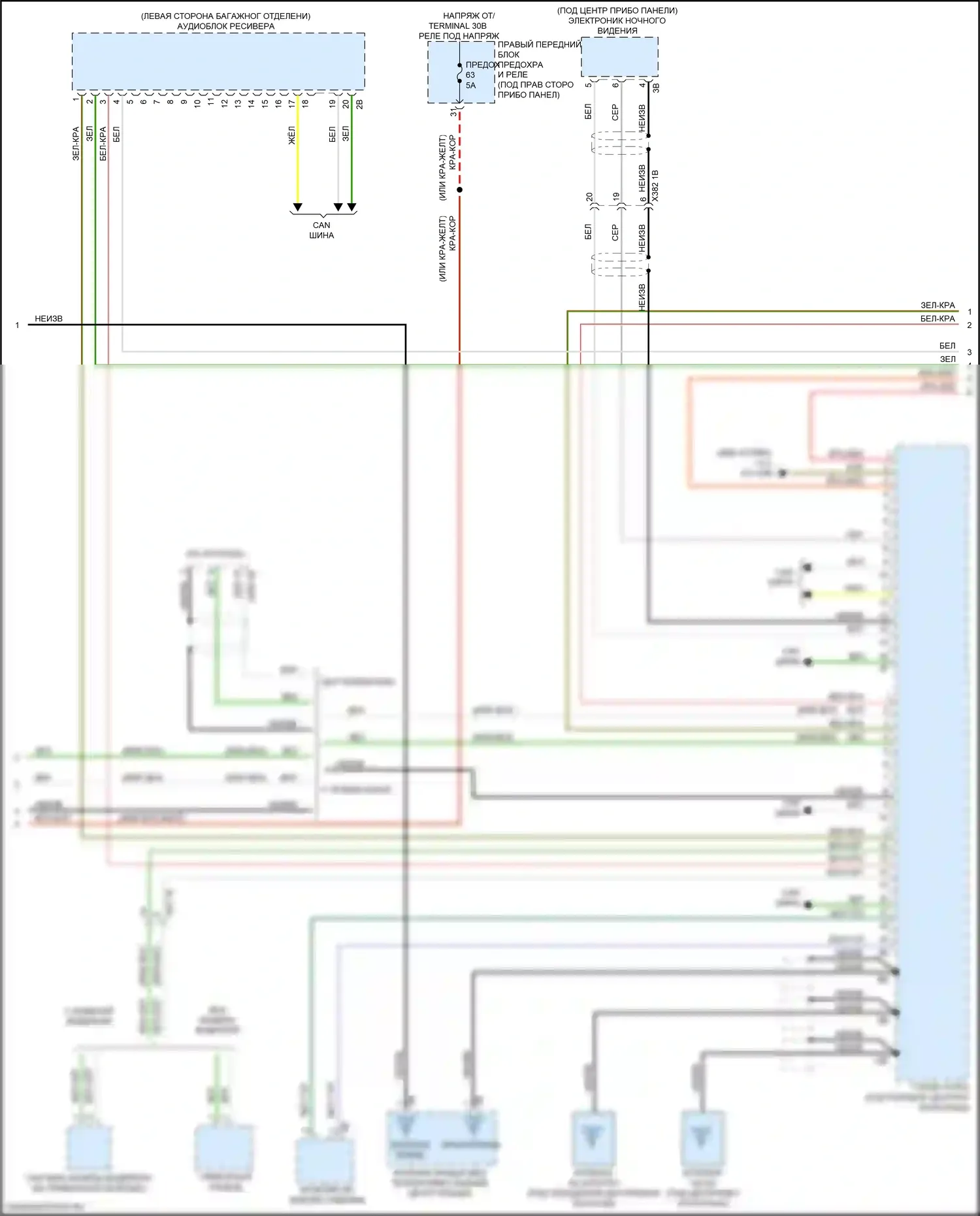 X5 M BMW F95 (2019-2023): Электросхема навигации, база с аудиоблоком приемника (4 из 5) 