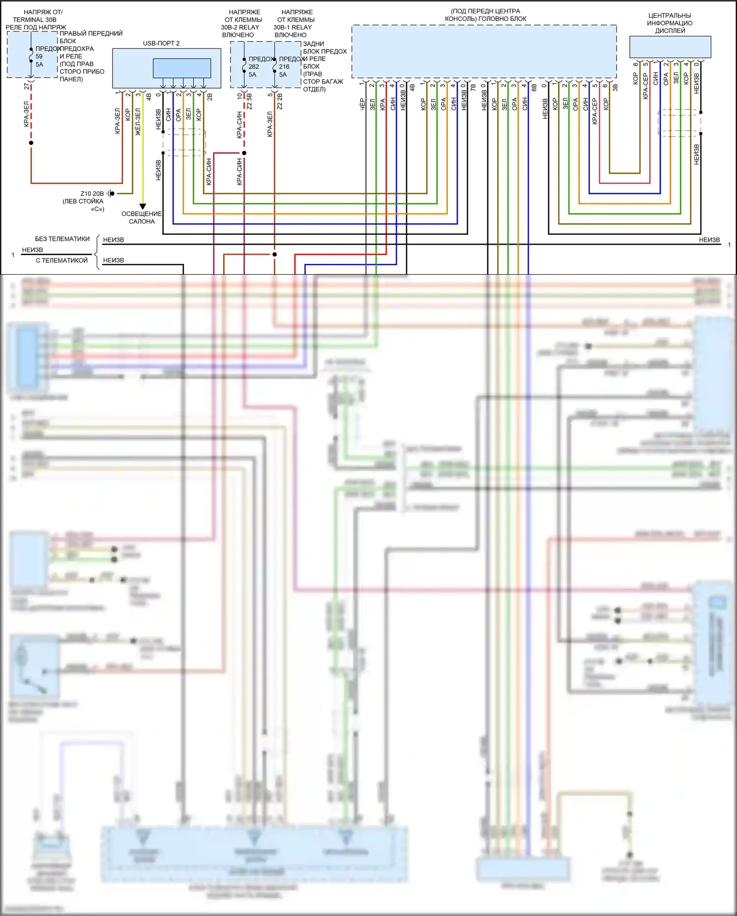 X5 M BMW F95 (2019-2023): Электросхема навигации, высокий уровень с аудиоблоком приемника (3 из 6) 