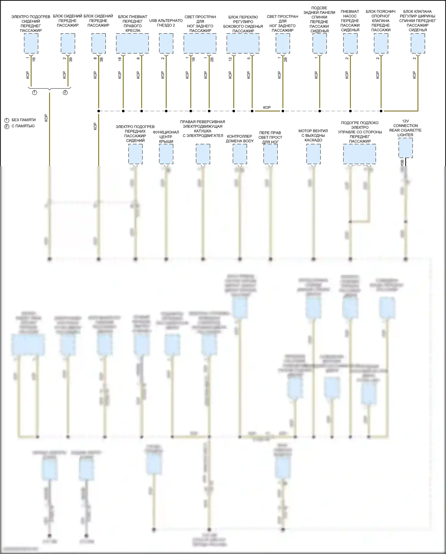 X5 M BMW F95 (2019-2023): Электросхема разводки массы (4 из 7) 