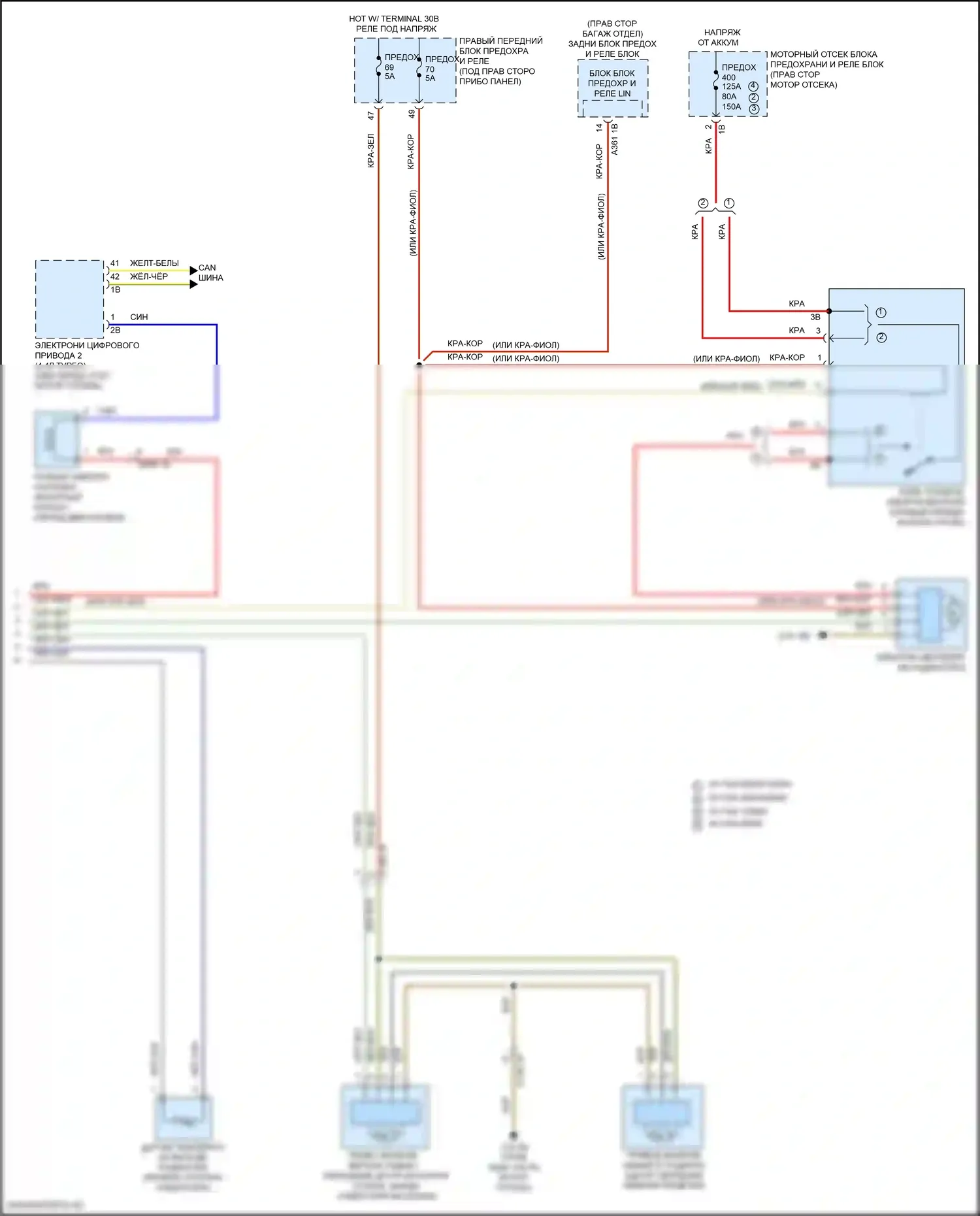X5 M BMW F95 (2019-2023): Электросхема вентилятора охлаждения (2 из 2) 