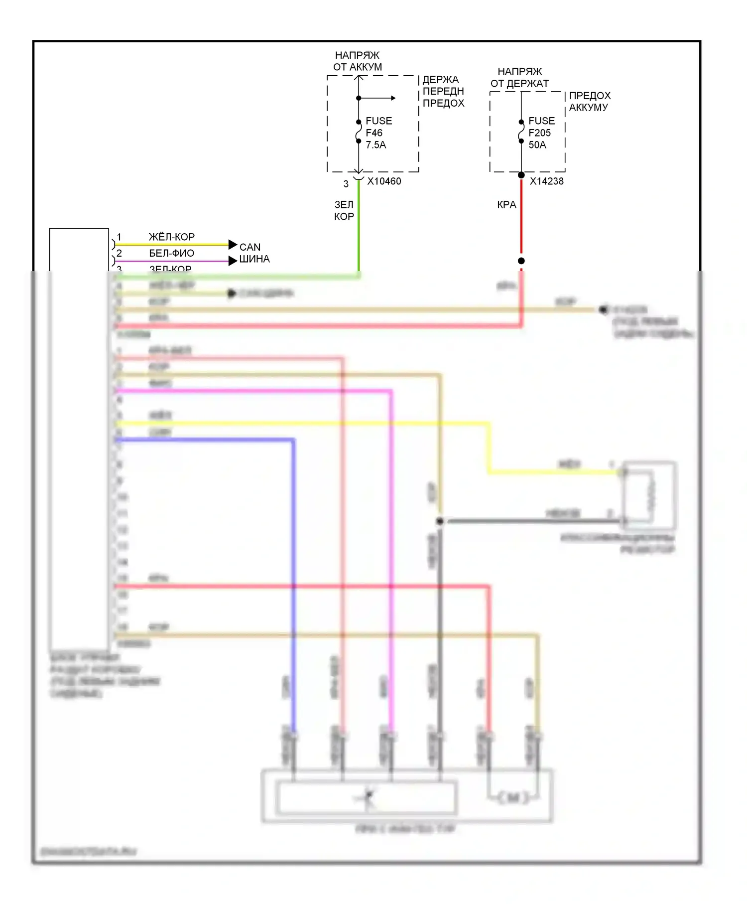 X5 BMW E53 рестайлинг (2003-2007): 3,0л, электросхема awd 