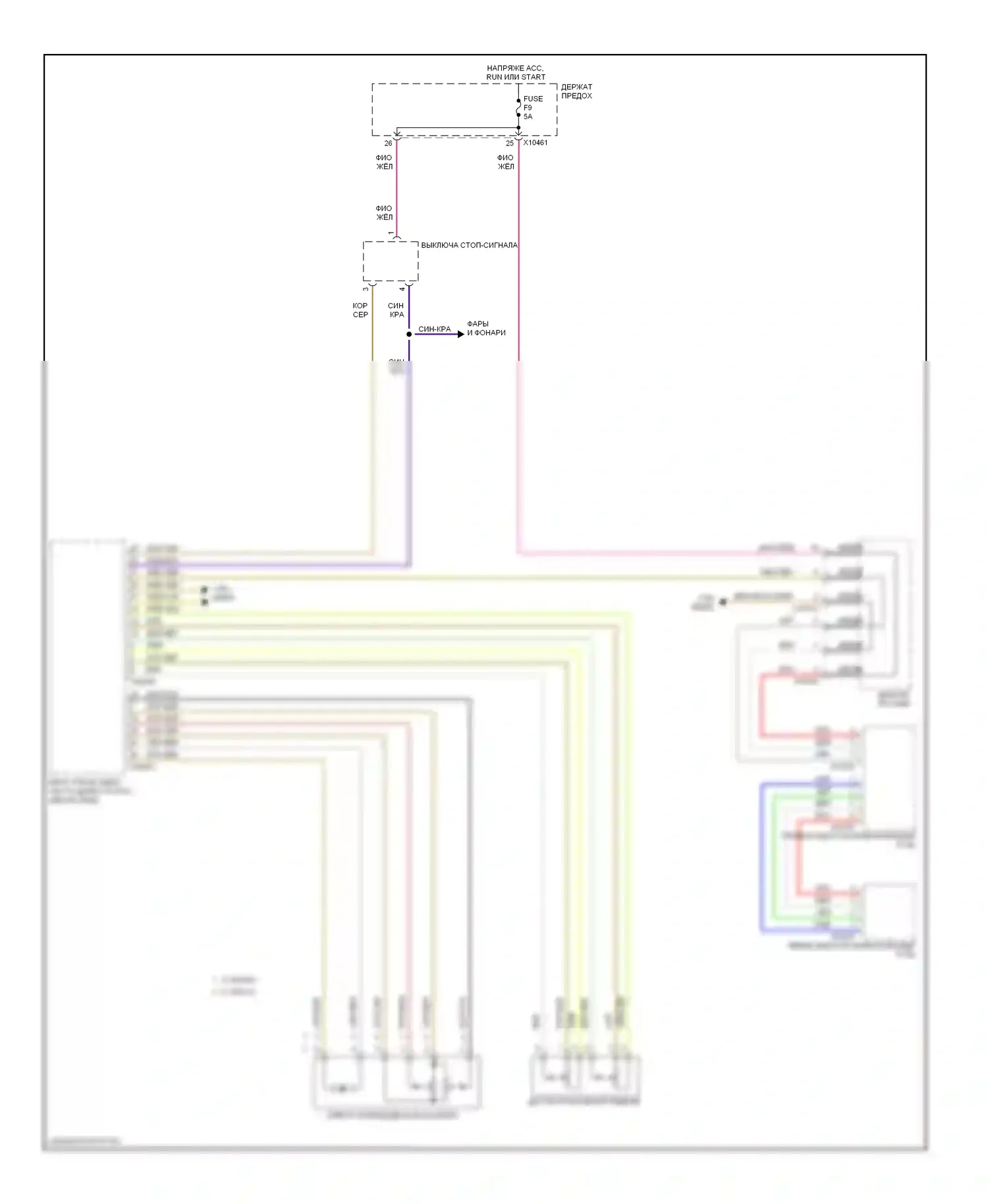X5 BMW E53 рестайлинг (2003-2007): 3,0л, электросхема круиз-контроля 