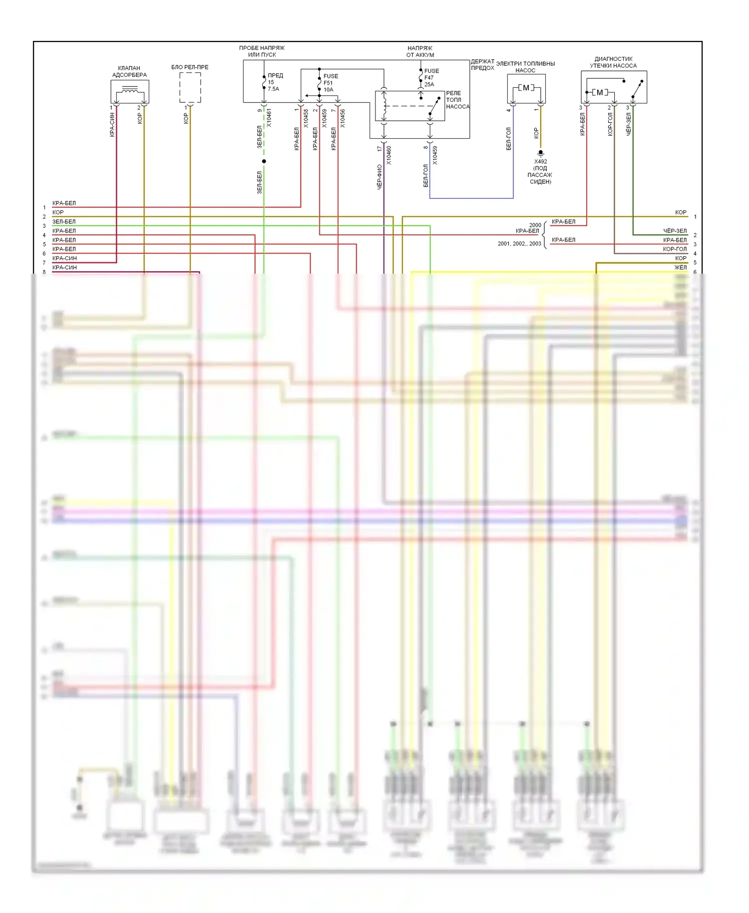X5 BMW E53 (1999-2003): Электросхема двигателя 4.4l (2 из 4) 