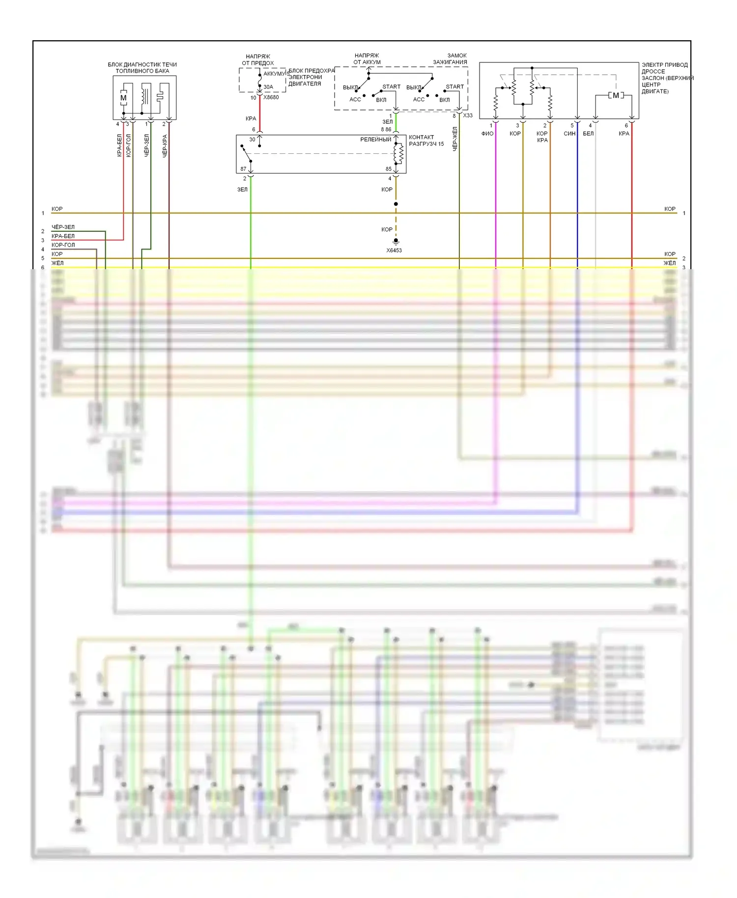 X5 BMW E53 (1999-2003): Электросхема двигателя 4.4l (3 из 4) 